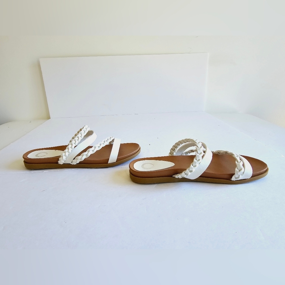 Journee Collection Collette Women's White Tan Sandals Size 9 - Picture 11 of 15